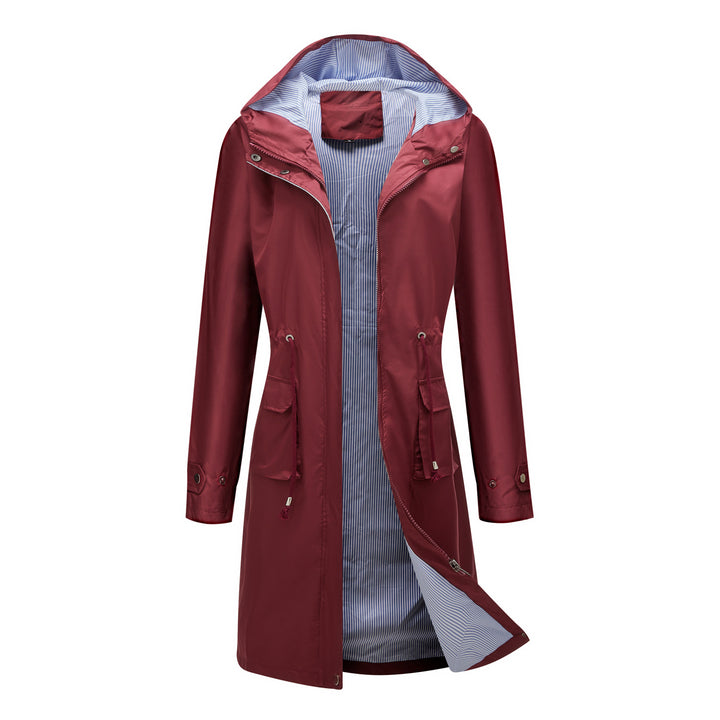 Women's windbreaker leisure jacket with practical drawstrings and inner lining Lune London