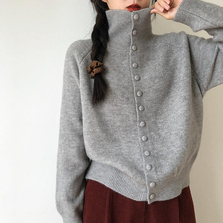 Cardigan à boutons pour femmes avec une coupe moderne et une texture fine Chic & Stil