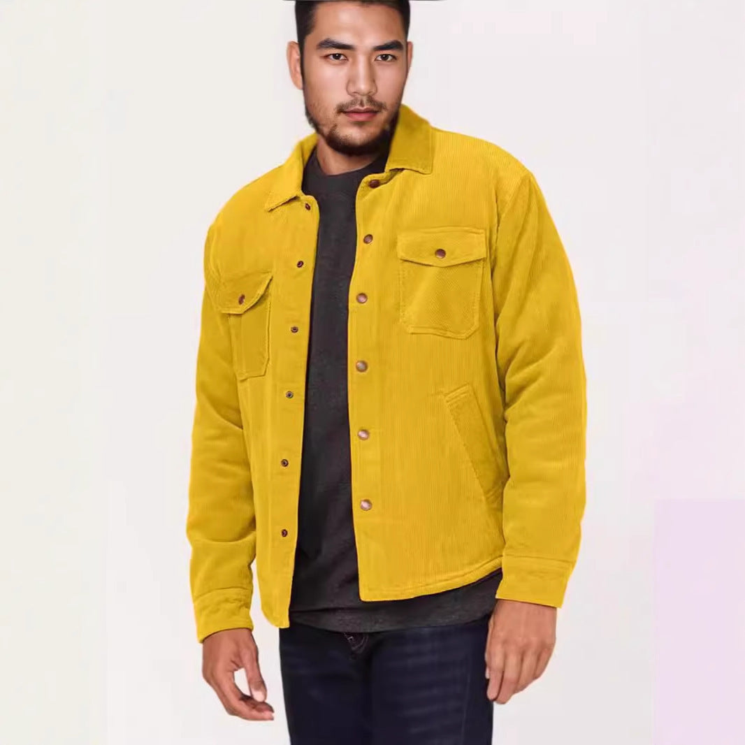 Corduroy jacket for men with practical chest pockets and soft inner lining Lune London