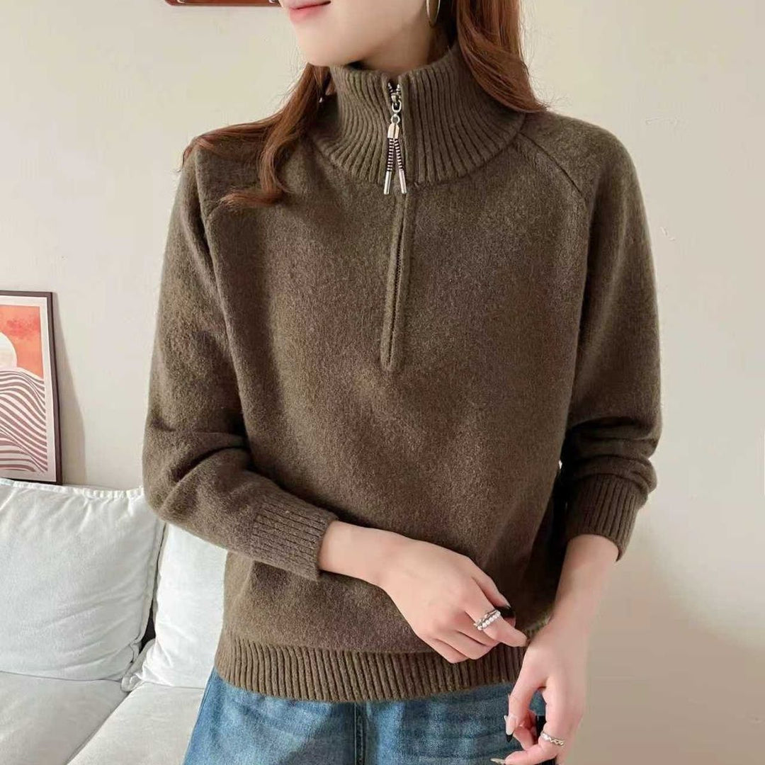 Pull confortable pour femmes avec col haut Chic & Stil