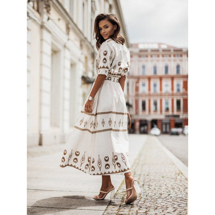 Lune London detailed embroidery bohemian maxi dress for women