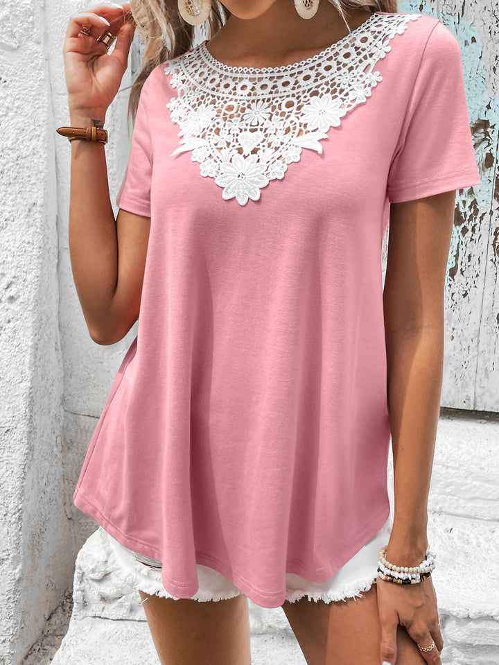Women's top with crochet detail Lune London