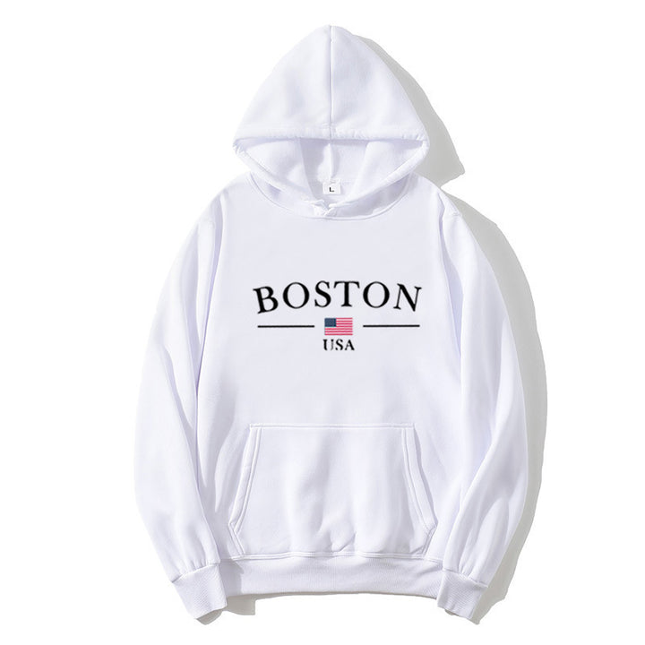 Women's hoodie with Boston print Chic & Stil