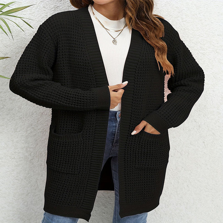Knitted cardigan for women with fixed pockets and relaxed fit Lune London