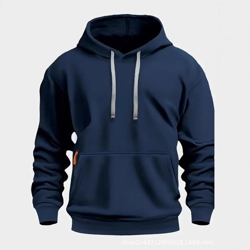 Men's sporty hooded sweatshirt with practical pockets and breathable material Lune London
