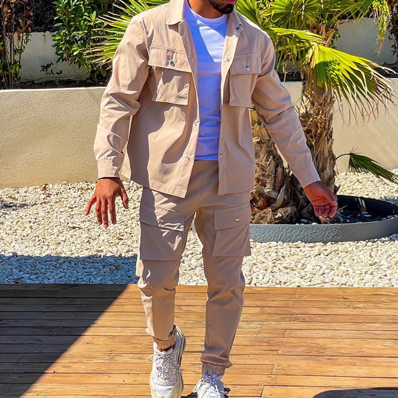 Men's cargo set with practical pockets and modern design Lune London