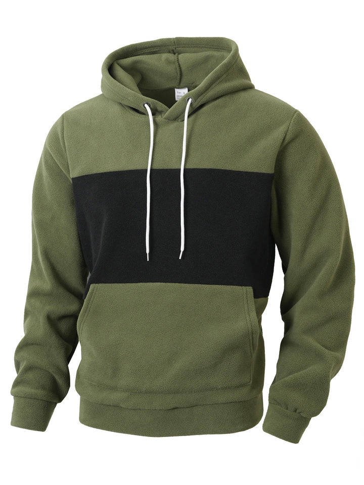 Men's hoodie in fleece with oversized collar Lune London