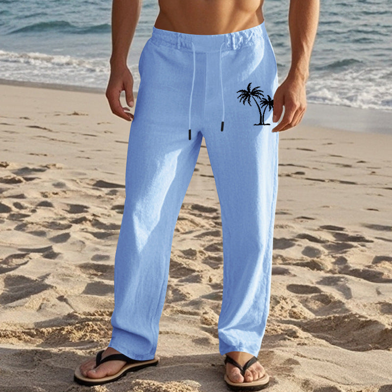 Casual beach pants for men with elastic waistband and practical pockets Lune London