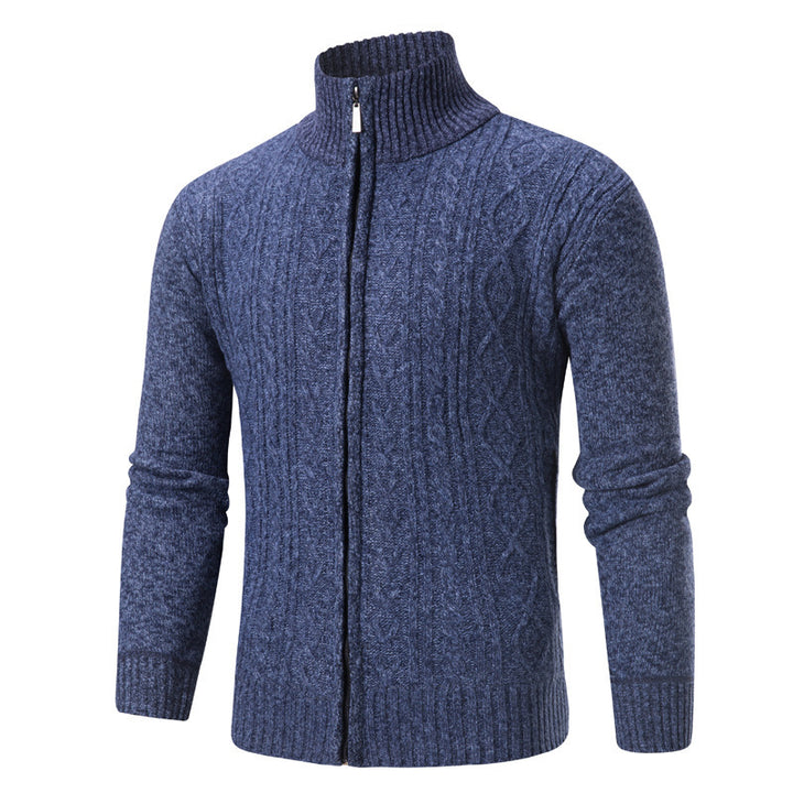 Trendy knitted sweater for men with a high collar Lune London