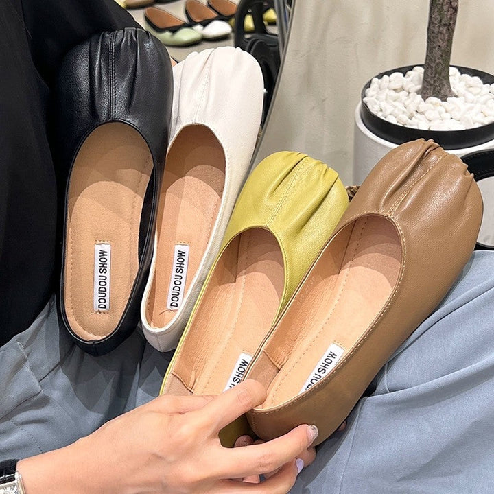 Ladies Comfortable Ballet Flats with Flexible Sole and Breathable Upper Material Lune London