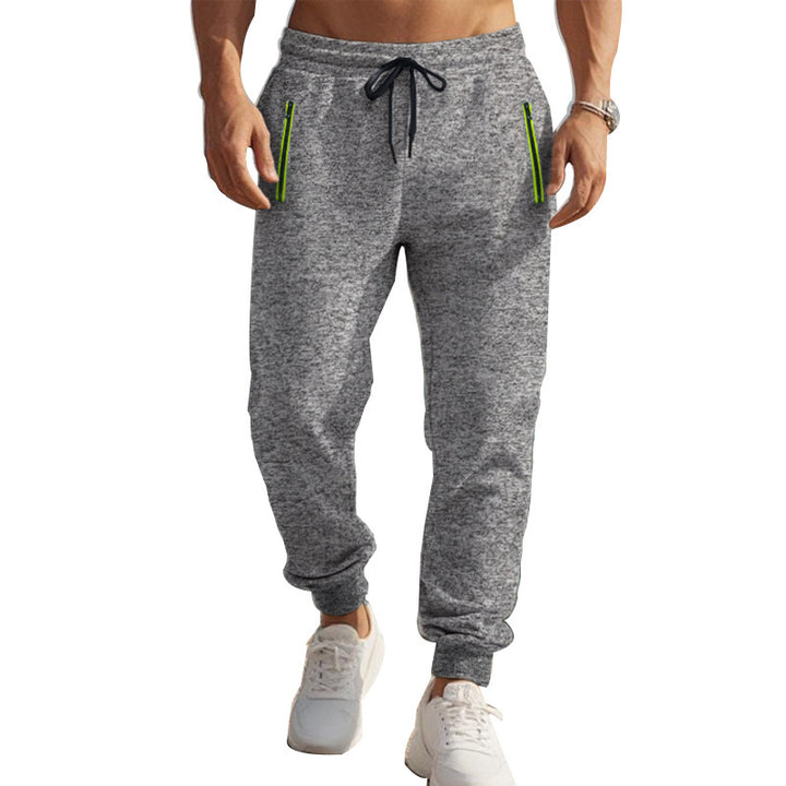 Sporty men's joggers with practical zipper and elastic waistband Lune London