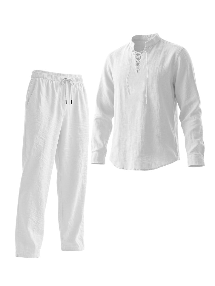 Men's Stylish Casual Set with Breathable Top and Comfortable Pants Lune London