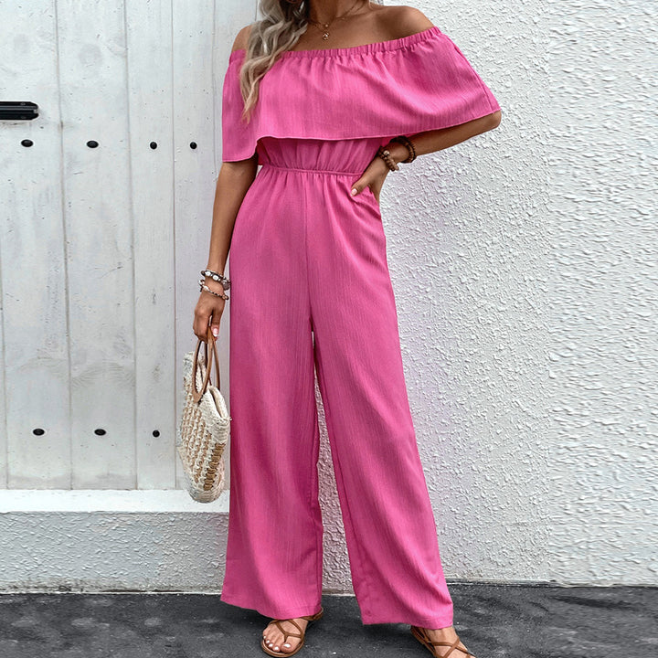 Women Off-Shoulder Wide Leg Jumpsuit Lune London