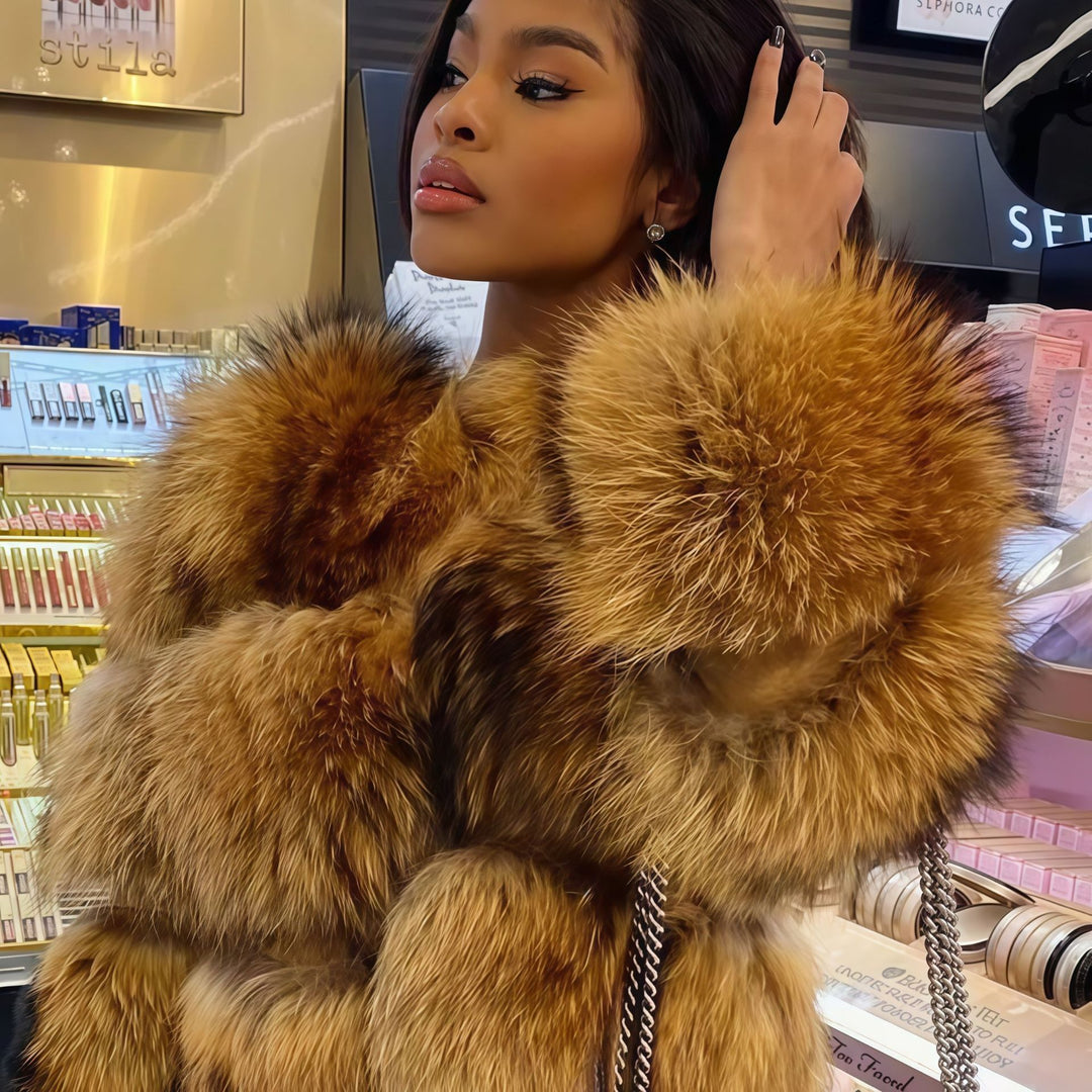 Ladies Lune London Faux Fur Jacket