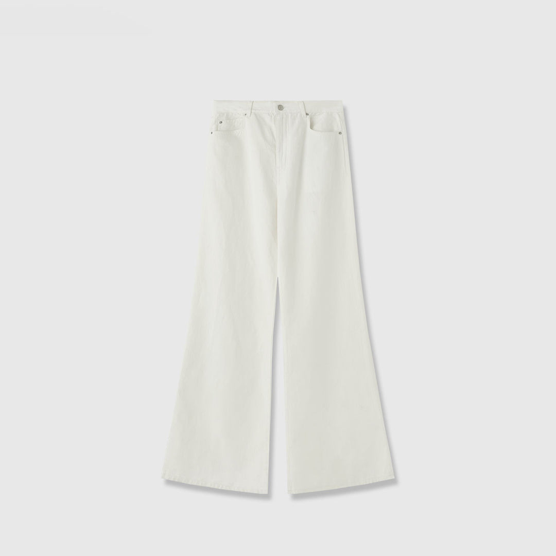 Jeans taille haute large pour femmes Chic & Stil