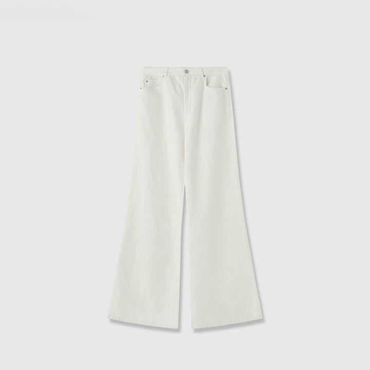 Jeans taille haute large pour femmes Chic & Stil