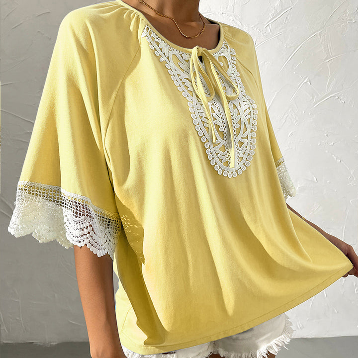 Casual tunic for women with lace details and side slits Lune London