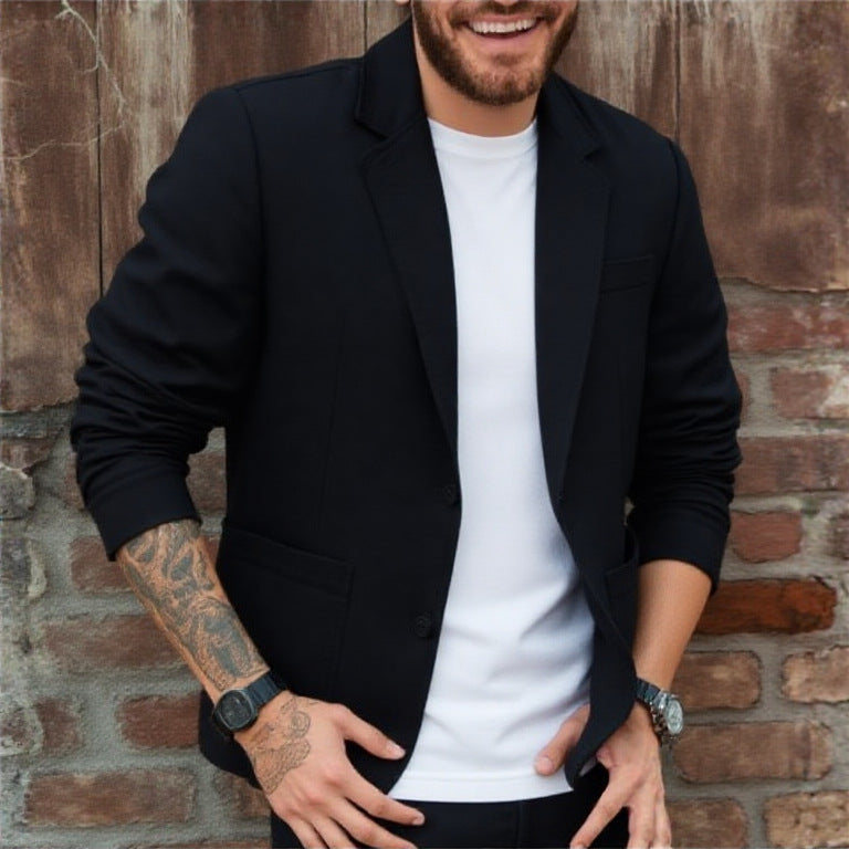 Men's jersey blazer casual with pockets