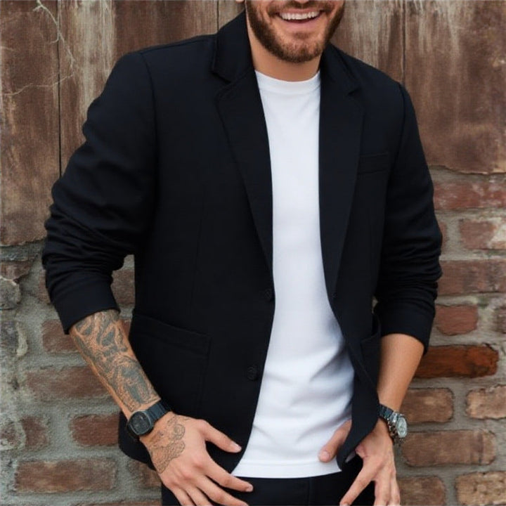 Men's jersey blazer casual with pockets