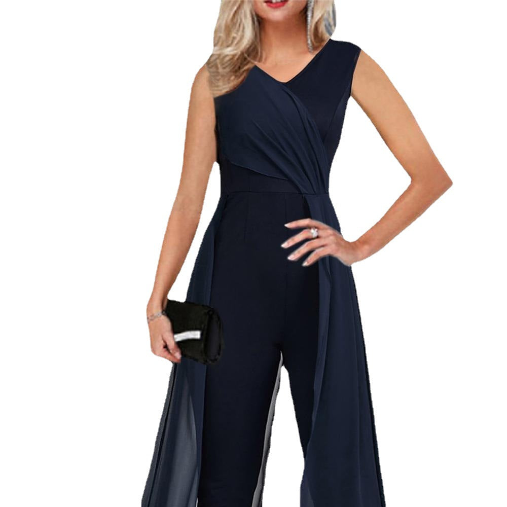 Elegant maxi skirt for women with sheer overlay Lune London