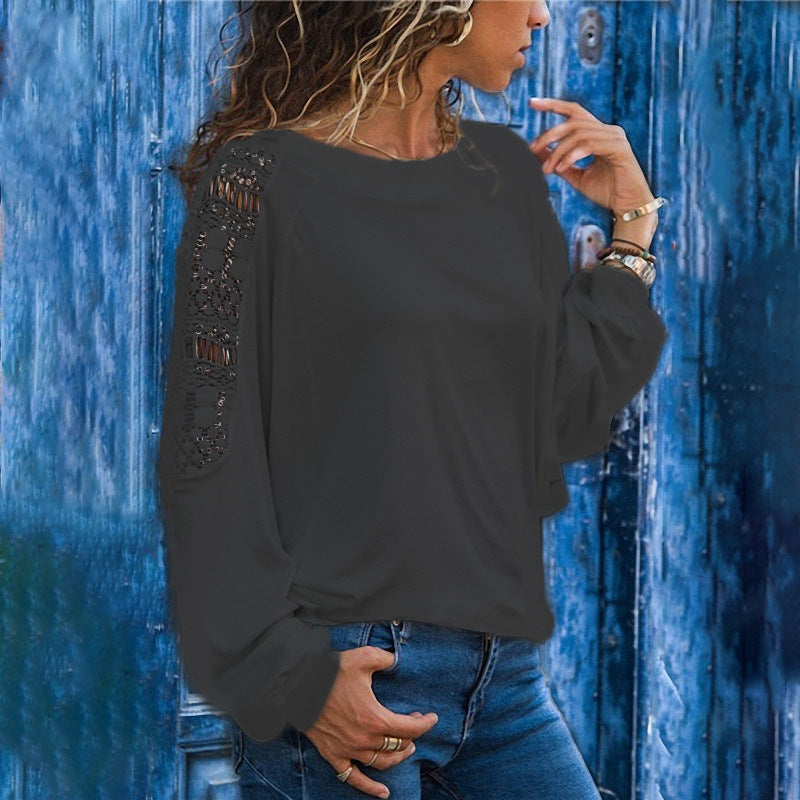 Top femme avec des manches en dentelle décoratives Chic & Stil
