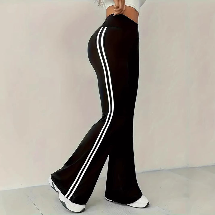 Leggings sportives bootcut pour femmes avec rayures Chic & Stil