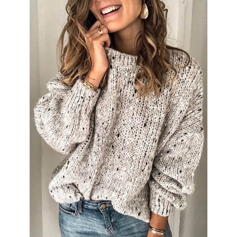 Ladies modern large knit sweater Lune London