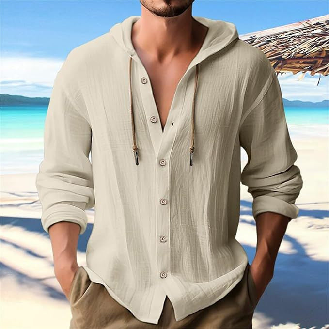 Men's hoodie with button placket Chic und Stil
