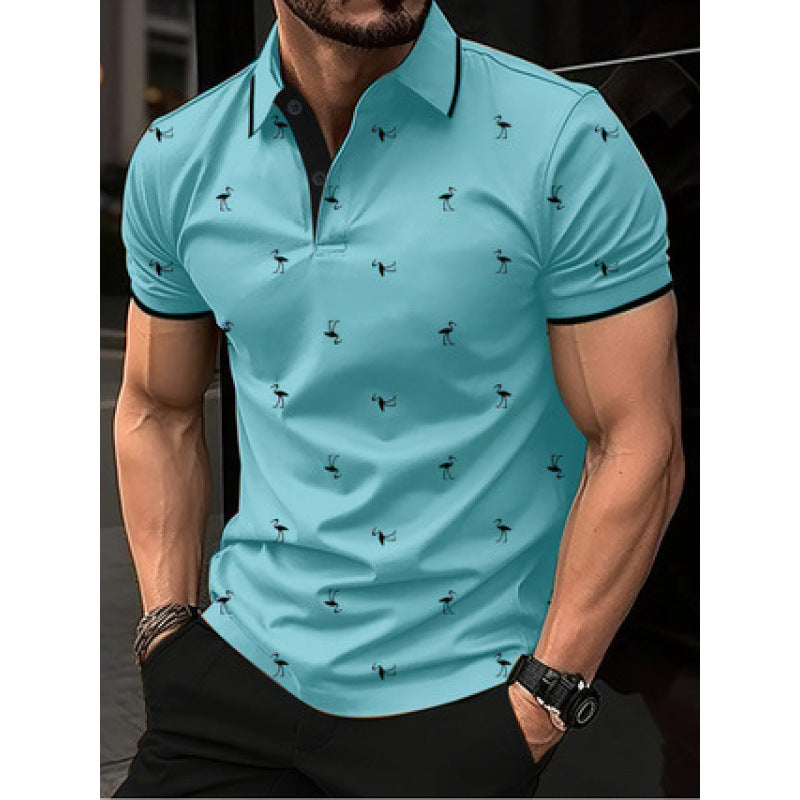 Lune London men's printed leisure polo shirt