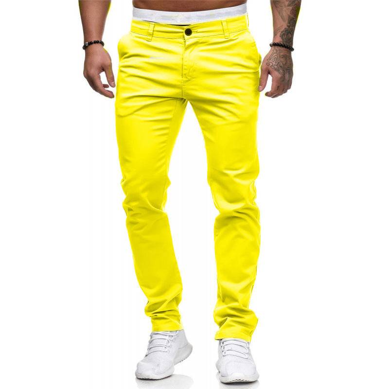 Slim fit chino pants for men with elastic waistband Lune London