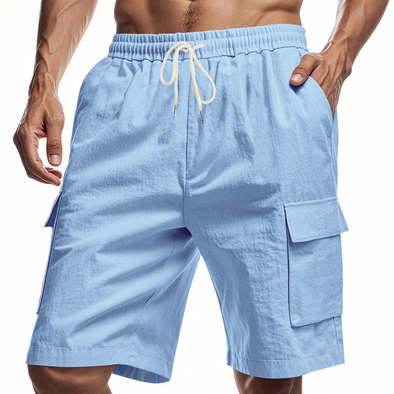 Casual cargo shorts for men with elastic waistband and practical side pockets Lune London