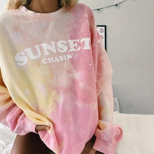 Women's sweatshirt with creative batik pattern Lune London