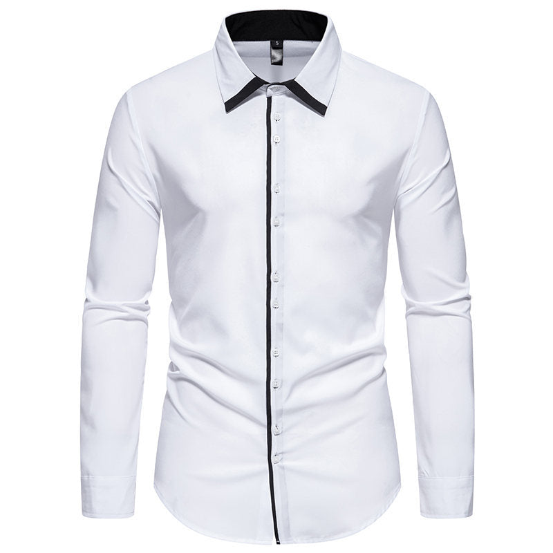 Elegant men's shirt with contrasting collar Lune London