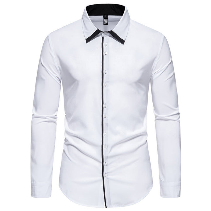 Elegant men's shirt with contrasting collar Lune London