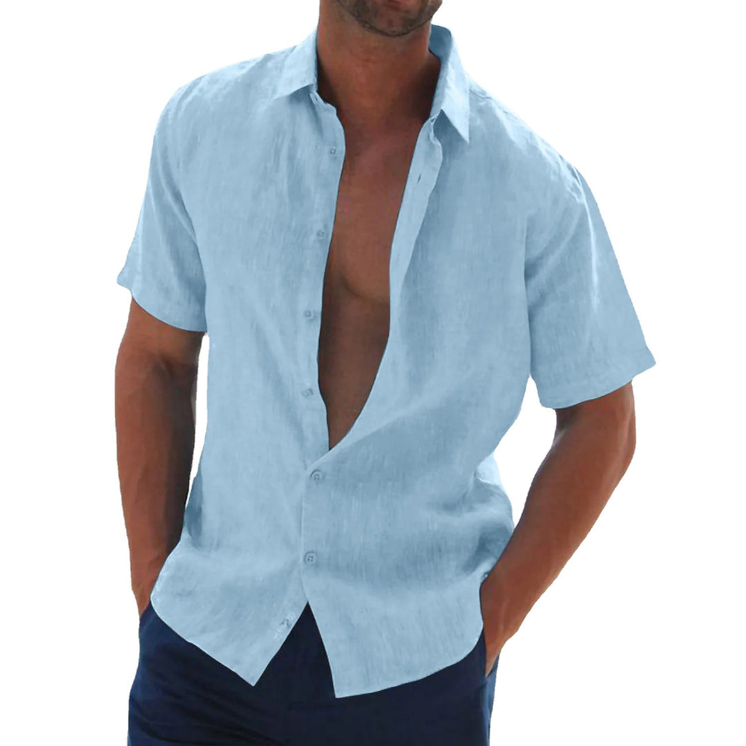 Men's Light Casual Loose Fit Short Sleeve Shirt Lune London