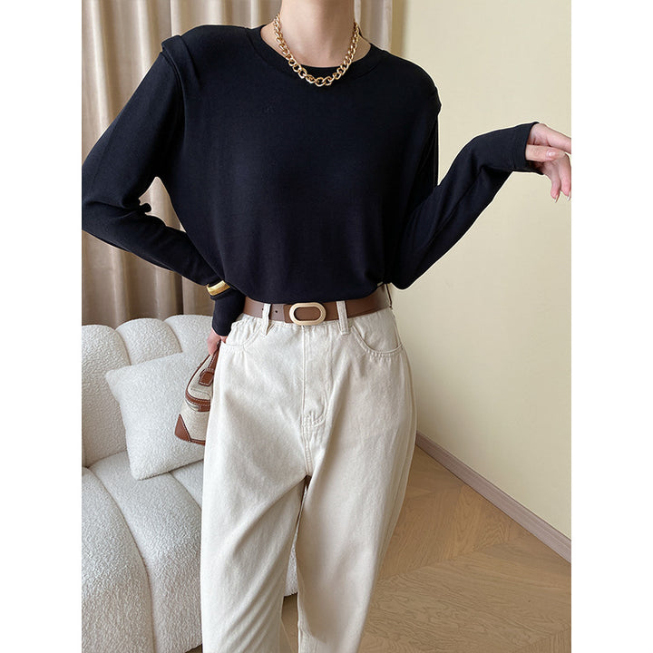 Women's Sporty Long Sleeve Shirt with Elegant Cut Chic & Stil
