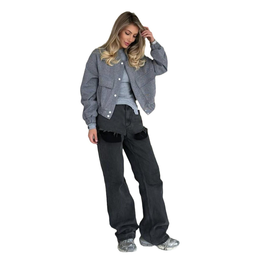 Casual women's jacket with practical pockets and elastic cuffs Lune London
