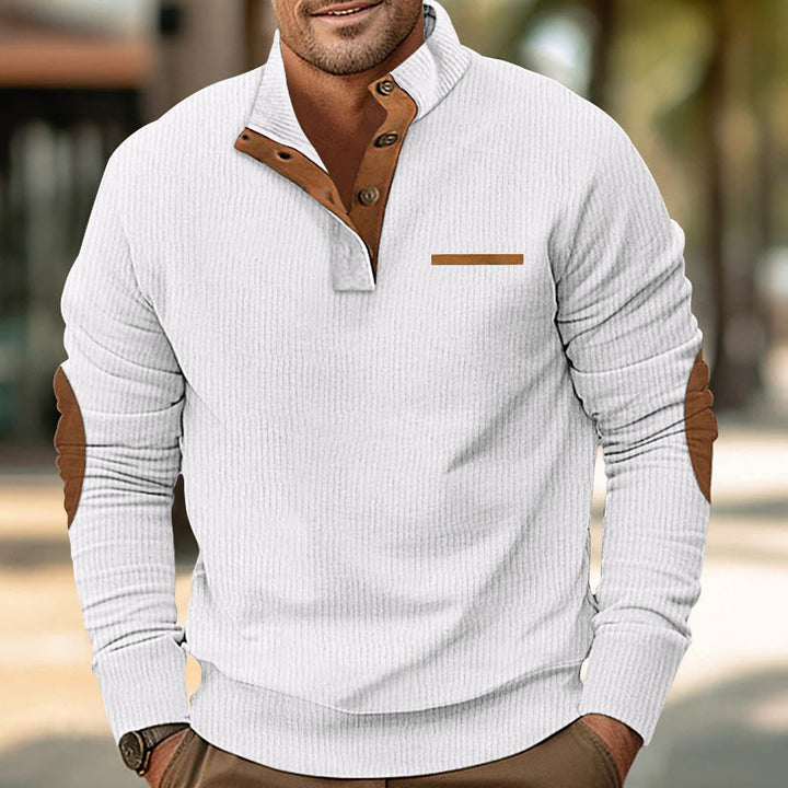 Men's Knit Sweater with Contrasting Design Elements Lune London