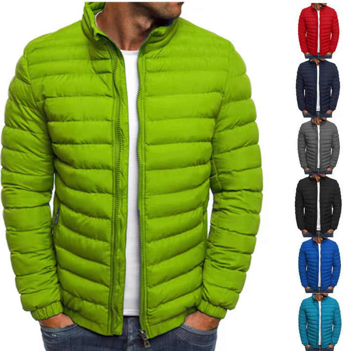 Lightweight quilted jacket for men with high collar and optimal insulation Lune London