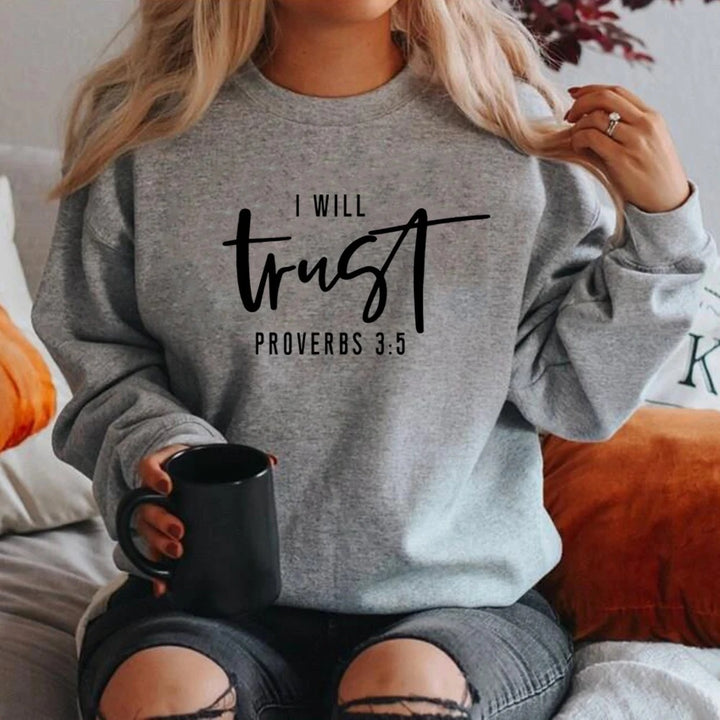 Sweatshirt pour femme avec lettrage motivant et coupe confortable Chic & Stil