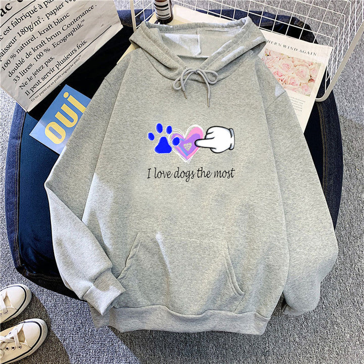 Women Hoodie with Loving Dog Design Chic & Stil