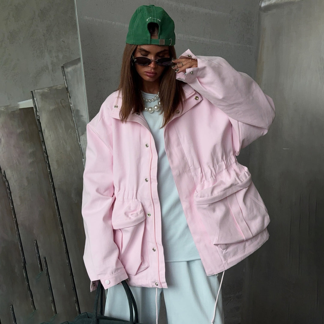 Ladies Oversized Chic Rain Jacket