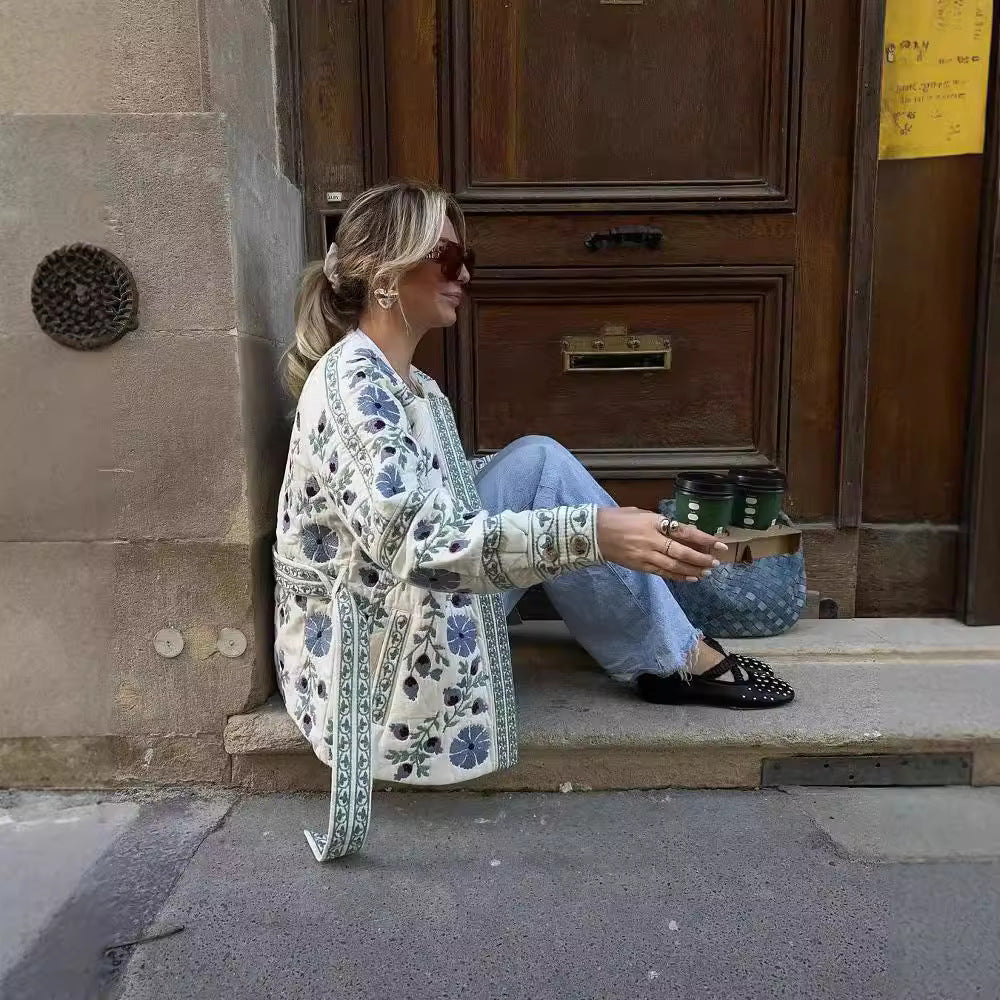 Veste bomber brodée de mode féminine Chic & Stil
