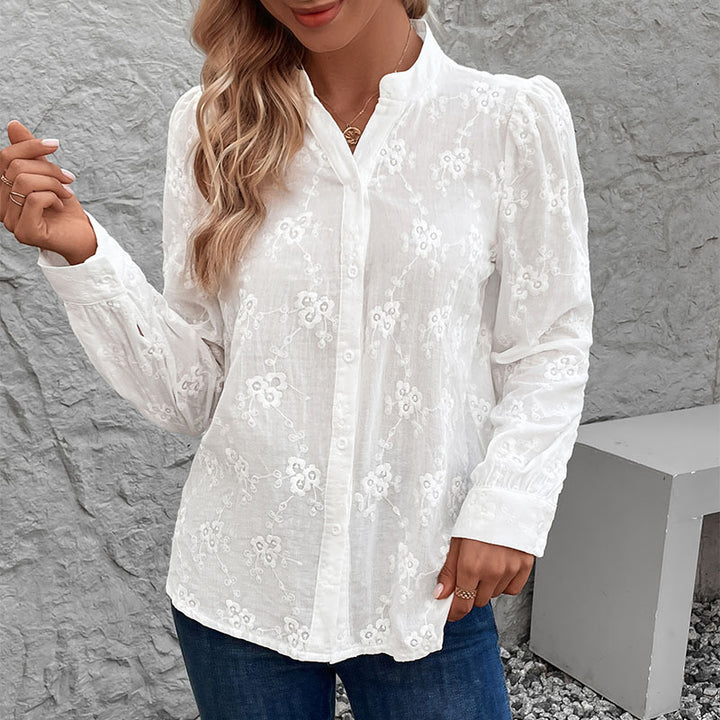 Women's shirt with fine embroidery Lune London