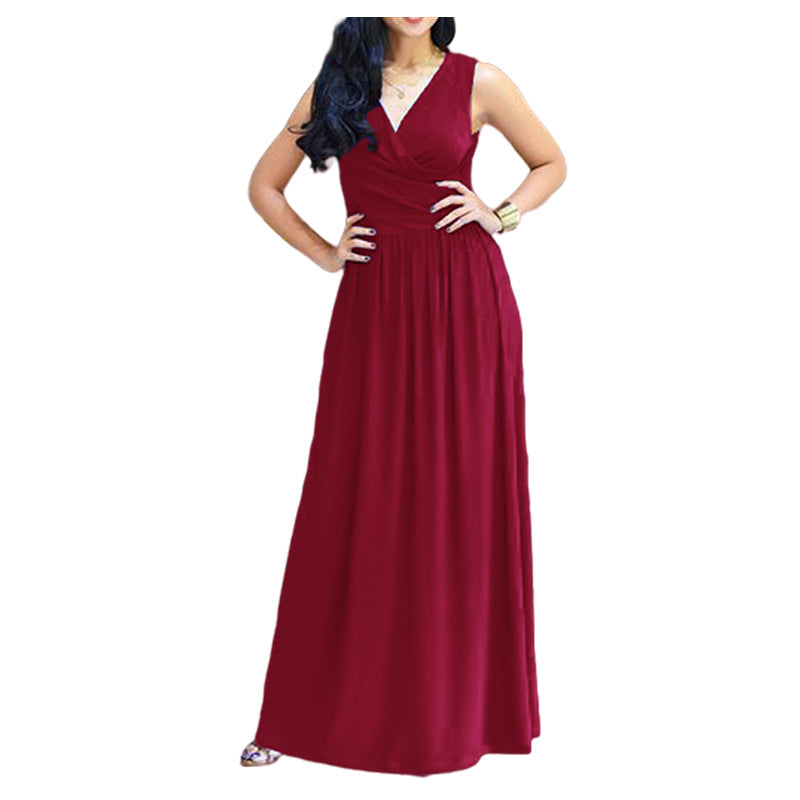 Elegant maxi dress for women with wrap design and flowing cut Lune London