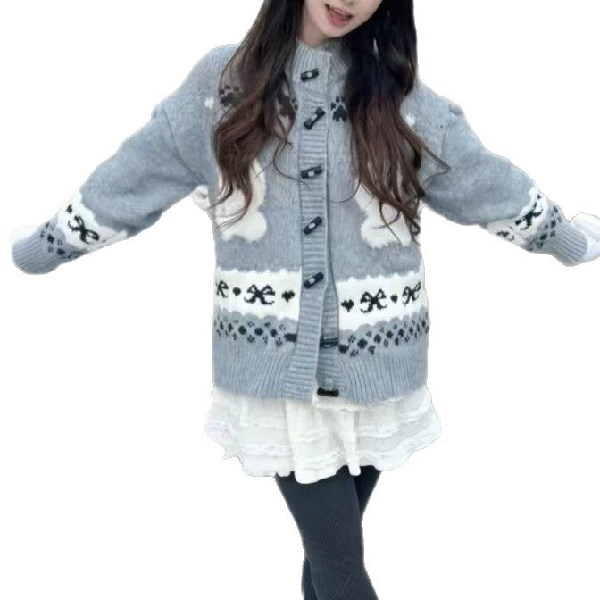Women Animal Print Vest with Chic and Stylish Button Details