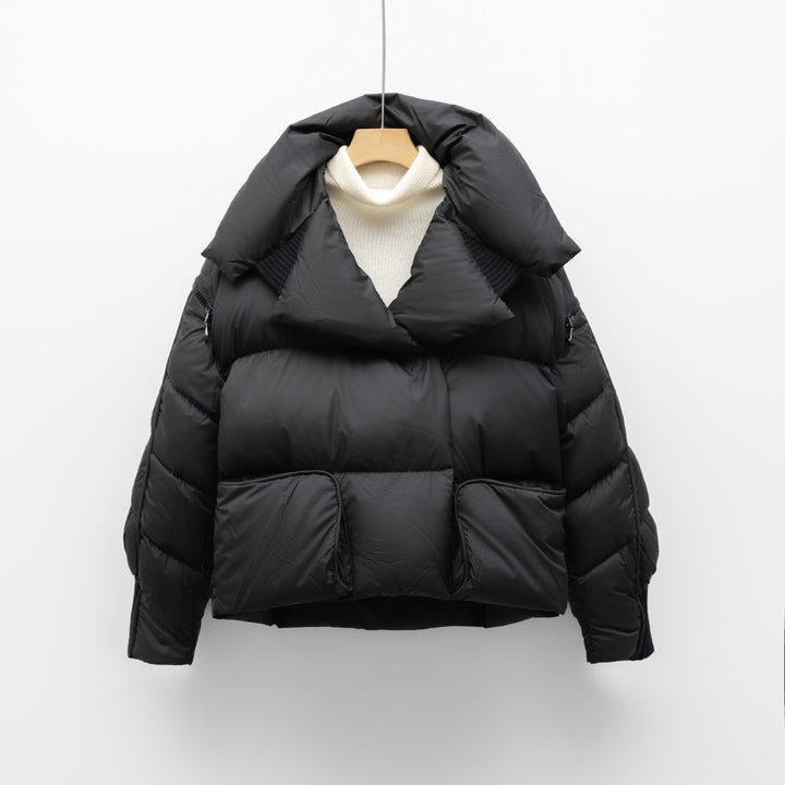 Veste matelassée raccourcie pour femmes avec col montant et poches pratiques Lune London