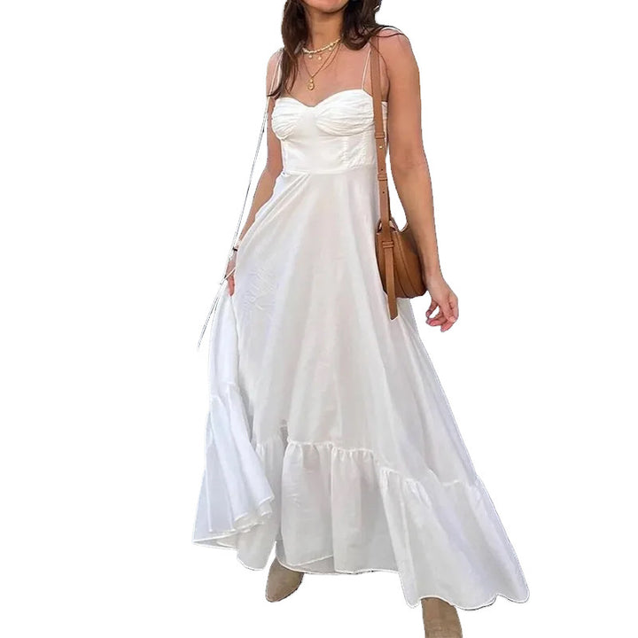 Robe maxi femme avec bretelles tombantes et jupe volumineuse Chic & Stil