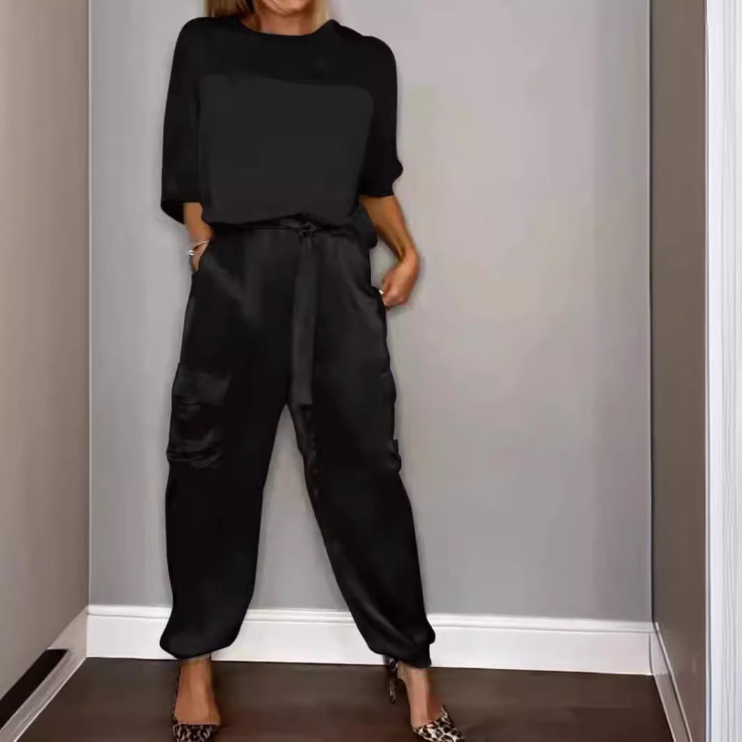 Chic Satin Lounge Set for Women