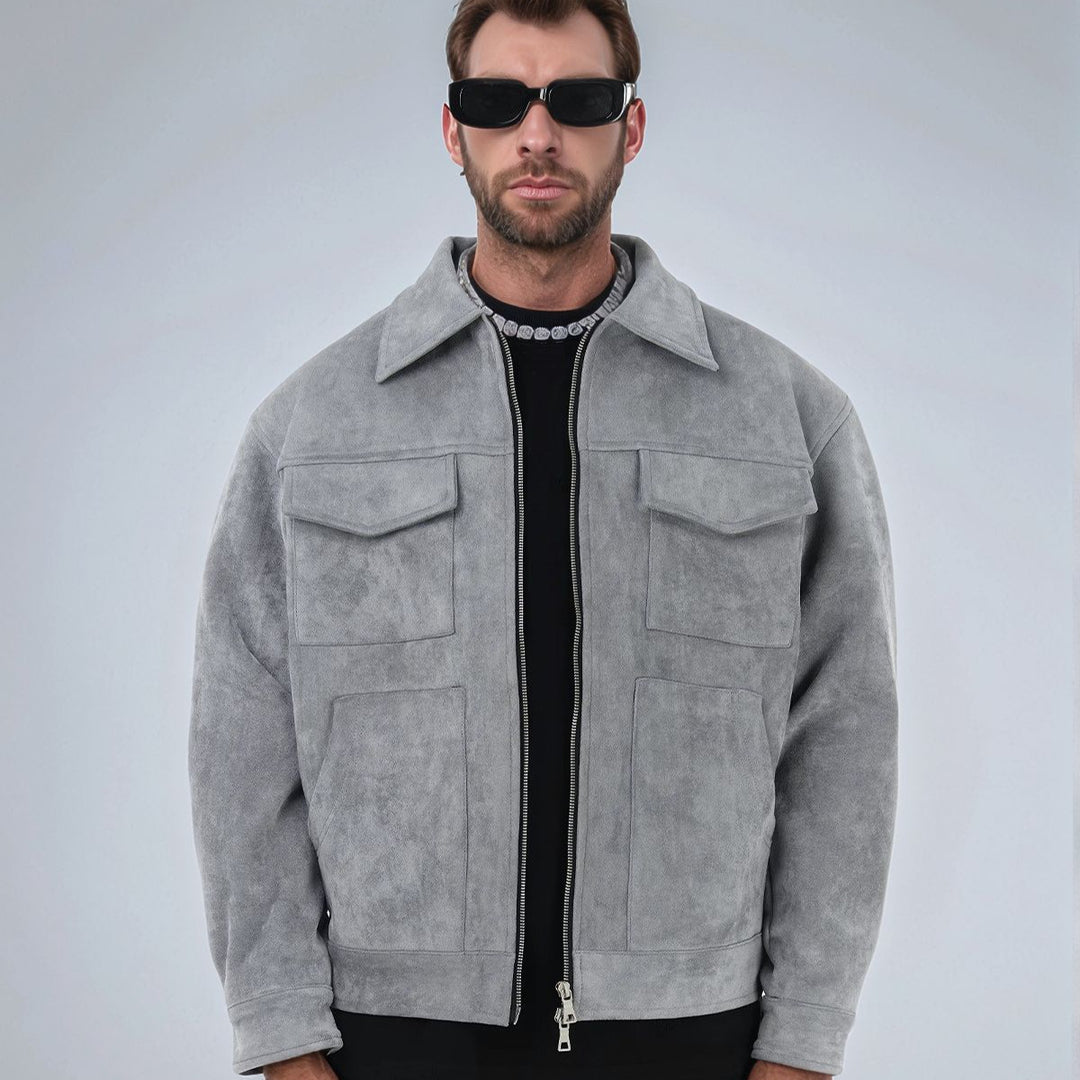 Modern and comfortable men's transition jacket with large pockets Lune London